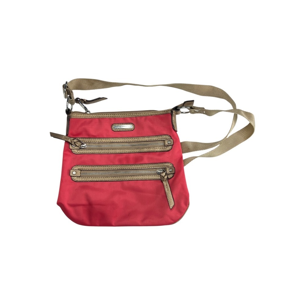 Dana Buchman Salmon/Tan crossbody purse